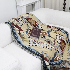 Chất lượng cao Bohemian tấm thảm sofa chăn cá nhân tùy biến thiết kế patten Logo kích thước lớn dệt <span class=keywords><strong>Jacquard</strong></span> chăn - Product Image 4