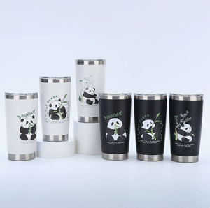 Gobelet isotherme à double paroi en acier inoxydable 304 de 20 oz avec imprimé panda, anti-fuite, sans BPA, isolation de 12 à 24 heures, tasse de voyage/voiture - Product Image 3
