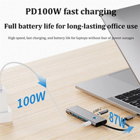 9/8/7/6/5 en 1 10Gbps 4K60Hz Station d'accueil Tipo C USB 3.2 Hub HDTV Type a Extenseur Dock Concentrateur Accessoires pour ordinateur portable Hubs