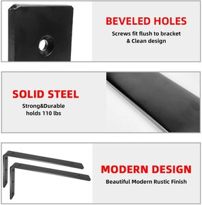 Giàn Giáo Hội Đồng Quản trị Kệ chân đế với đôi môi dày nhiệm vụ nặng nề L tường Chân đế cho kệ, màu đen công nghiệp Kệ hỗ trợ - Product Image 2