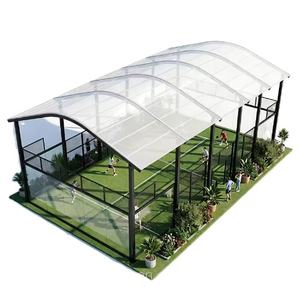 Estructura de Membrana Tensada Hecha a Medida, Tela de PVC Ignífuga para Campos de Pádel en Propiedades Privadas con Techo de PVC Resistente - Product Image 1