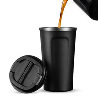 Nouveau gobelet à double paroi de logo personnalisé de concepteur tasse à café en acier inoxydable réutilisable sous vide tasse avec couvercle