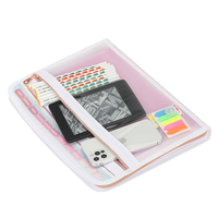 Organisateur de documents en PVC et PP personnalisé avec pochette transparente sur le devant, dossiers pour reçus et documents, logo personnalisé