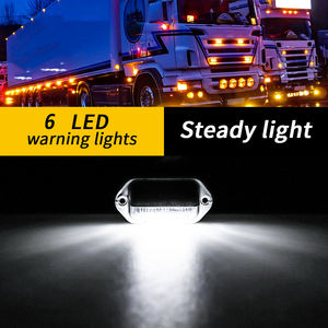 Nouvelles feux de signalisation stroboscopiques super lumineux à 6 LED 12V universels pour la rénovation, feux latéraux clignotants pour camions et véhicules - Product Image 4