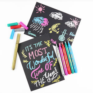 Rotuladores de pintura de 10 colores metálicos para mayoristas, rotuladores artísticos permanentes con purpurina para copa de <span class=keywords><strong>vino</strong></span> - Product Image 3