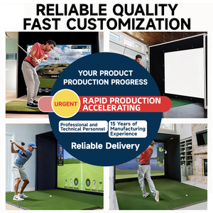 Açık Golf eğitim simülatörü kafes spor uygulama Golf simülatörü muhafaza ile darbe örgü ve tüm direkleri - Product Image 6