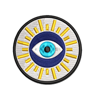 Écussons personnalisés pour sacs à repasser, broderie de logos, divers modèles, écussons Big Evil Eye pour vêtements
