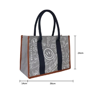 2026 custom High Quality Cute Shopping Promotional <b>Tote</b> Bag Manufacturer Cotton <b>Canvas</b> <b>Tote</b> Bag with Custom Printed Logo - Product Image 2