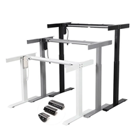 Mécanisme de levage de bureau électrique réglable à double moteur OEM à bas prix, anti-collision, moderne, pliable, convertible, en acier au carbone