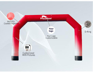 Feamont Chất lượng cao Xúc Tiến Thương mại Inflatable Racing cổng vòm màu đỏ cho chạy đua kết thúc dòng với bóng - Product Image 4