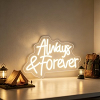 Enseigne néon LED personnalisée en acrylique « Toujours et pour toujours », étanche IP67, DC12V, pour mariage, fiançailles, décoration intérieure, livraison directe