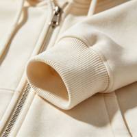 Sweat-shirt à capuche en coton personnalisé EM, brodé, hiver, lettres, fermeture éclair intégrale, grande taille, unisexe, pour le travail