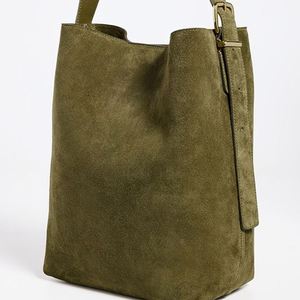 Bolso Tote Tipo Cubo Personalizado, Grande, de Gamuza, Color Sólido, para Mujer, de un Solo Hombro, Portátil, para Viajes, Compras, Primavera, Verano, Otoño - Product Image 1