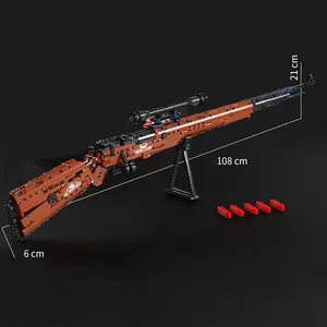 TGL T2031 Sniper Game Gun Model Military <span class=keywords><strong>WW2</strong></span> City Weapons Can Shoot Bullets Bricks MOC Toys Gift Building Blocks Sets - Product Image 5