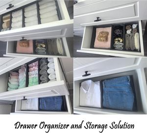 Pack of 3 Collapsible Fabric <b>Storage</b> Bins for Underwear Divider <b>Storage</b> <b>Box</b> Closet Dresser - Product Image 4