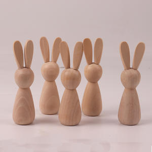 Ornement de table en bois à faire soi-même, petit <span class=keywords><strong>lapin</strong></span> en bois, décoration de <span class=keywords><strong>lapin</strong></span> de Pâques, poupée de <span class=keywords><strong>lapin</strong></span> - Product Image 2