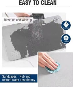 Tapis de bain antidérapant en diatomite Skymoving, personnalisable et multi-usages, en terre de diatomée, tapis de bain en pierre, vente chaude - Product Image 4