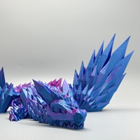 Dragón de Cristal Impreso en 3D, Articulado y Móvil, Decoración con Temática Animal de Películas y TV, Éxito de Ventas en Internet