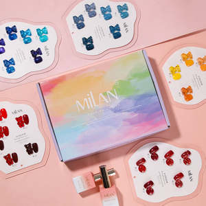 Suministros para <span class=keywords><strong>uñas</strong></span> MILAN, caja de <span class=keywords><strong>uñas</strong></span> gratis para salón, diseño de libro, colección de pastel de verano <span class=keywords><strong>2023</strong></span>, nuevo juego de esmalte de gel para <span class=keywords><strong>uñas</strong></span>, 6 colores - Product Image 1