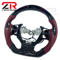 Volant sport personnalisé en fibre de carbone sergé avec LED améliorées pour Lexus IS250 IS300 IS350 IS300C ES NX