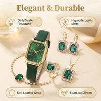Nouvelle Montre Carrée à Quartz pour Femme 2026 TEMU, Style Décontracté, en Similicuir et Alliage, Verre Standard, Version Coréenne, Sertie de Strass