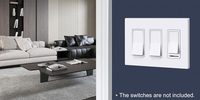 Plaque murale modulaire Hooanke à 3 modules pour interrupteur et prise électrique standard US, avec câblage flexible
