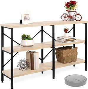 Table <span class=keywords><strong>console</strong></span> convertible de <span class=keywords><strong>luxe</strong></span> moderne, noir, blanc, or, acier inoxydable, pieds en bois, style mid-century, meubles pour la maison et l'hôtel - Product Image 4