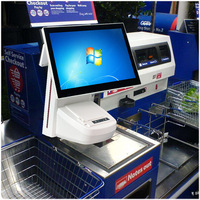 Tablette PC tout-en-un Windows Android 15,6 pouces avec écran IPS, signalisation numérique, double écran, revêtement anti-reflet en plastique pour centre commercial