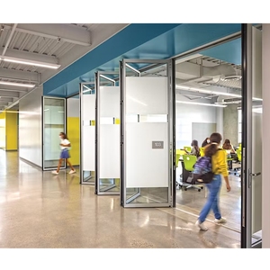 Foshan portes patio pliantes en aluminium robuste grand champ vue pont cassé isolation phonique <span class=keywords><strong>cloison</strong></span> murale pliante industrielle - Product Image 1