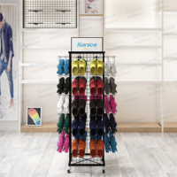 Présentoir rotatif sur pied en fil métallique de haute qualité, personnalisable et lavable, pour sandales et chaussures Crocs