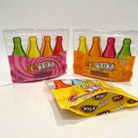 Sachet Mylar personnalisé imprimé mat doux au toucher, 3,5g 14g 28g, avec découpe holographique intérieure, pour emballage alimentaire anti-odeur