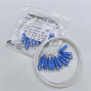 Wholesale SMF 0.9mm Single Mode 1.5m SC/UPC LSZH White Jacket G652D Fiber Core 12Pcs Fiber Optic Pigtails - Product Image 2