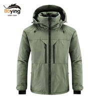 Chaqueta Acolchada de Invierno para Hombre - Parka Térmica con Capucha, Resistente al Viento, para Senderismo y Uso Diario - Logotipo Personalizado