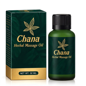 Huile de massage aux herbes Chana 32ml, huile de massage corporel aux herbes thaïlandaises, eucalyptus, menthe poivrée - Product Image 1