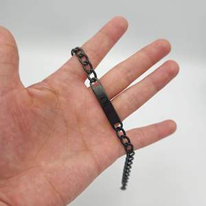 Brazalete de Acero Inoxidable Personalizado, Brazalete de Barra Curva, Brazalete de Cadena Cubana, Cadena de Mano para Hombres y Mujeres, Joyería - Product Image 3