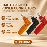 Connecteur étanche ABS pour batterie au lithium, courant élevé 70A-500A, indice de protection IP67, certifié CE, pour systèmes de stockage d'énergie par batterie