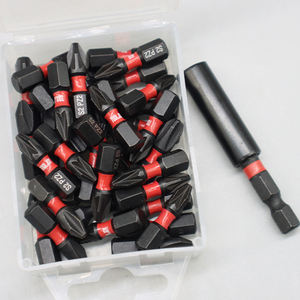 TOOLJOY PH2 Pz2 de qualité industrielle 25mm foret à percussion jeu de tournevis Torx en acier chromé OEM personnalisable 1 pièces emballage blister - Product Image 1