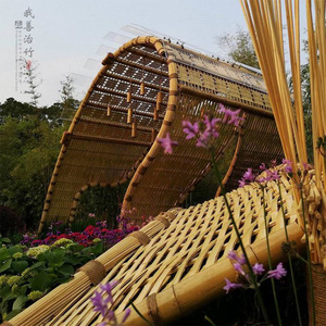 Bamboo Arches Pergola Chinese Style Outdoor Resting Garden Decoration ZJ 01 - Product Image 3