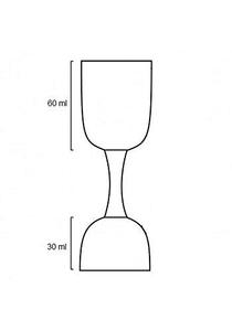 High Quality Silver Peg <b>Measure</b> Jigger with Handle & Cocktail Shaker <b>Drink</b> Measuring Bar Tool Jigger 30/60Ml - Product Image 4