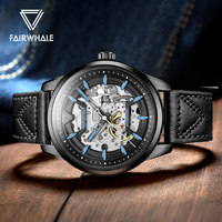 Montre mécanique automatique pour homme Mark Fairwhale, design vélo, mouvement squelette visible, montre-bracelet sport FW-6230
