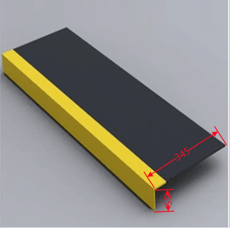 Personalizado Fiberglass Anti-slip Floor FRP Stair Nosing Strips para Walkway Safety