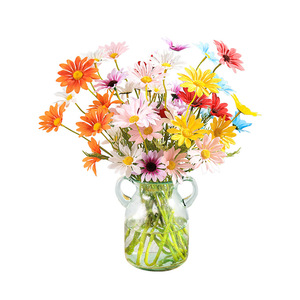 Sıcak sınır ötesi satış küçük papatya tek şube yapay ipek çiçek krizantem kurutulmuş dekoratif çiçek oturma odası için - Product Image 5