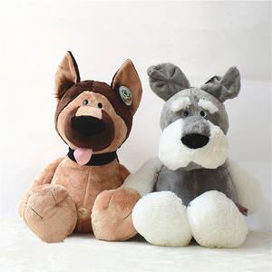 Schnauzer Figuur Duitse Herder Politiehond Schattige Pluche Speelgoed Meester Hond Pop Kinderen Cadeau Groothandel - Product Image 4