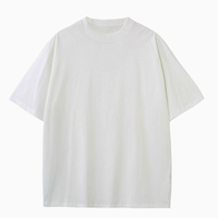 T-shirt en coton 100% uni surdimensionné pour hommes, vente en gros OEM/ODM, personnalisable, populaire, décontracté, avec logo ou impression graphique DTG