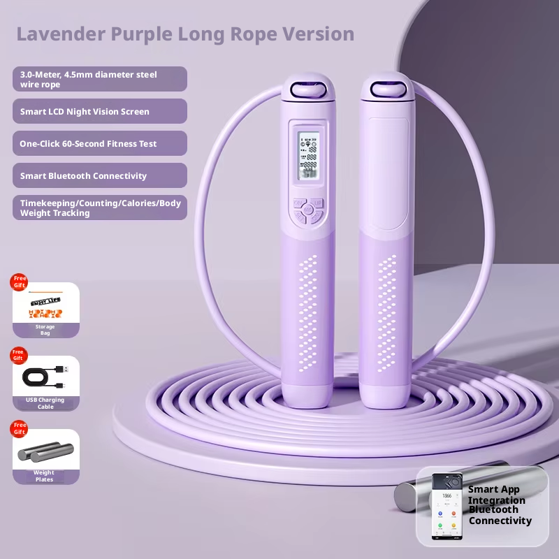 Long rope-purple weight block eva zipper bag