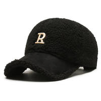 Gorra de Béisbol para Mujer, 6 Paneles, Invierno, Cálida, Felpa, Forro Polar, 100% Poliéster, Dobby Liso