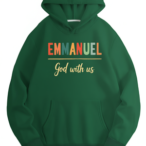 Sudadera Casual para Mujer Emmanuel God With Us, 100% Poliéster, Tejida, Manga Larga, Sudadera de Invierno - Product Image 1