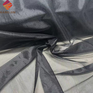 High Quality Breathable See Through Nylon <strong>Mesh</strong> Fabric 20D Black Soft Corset Tulle Fabric for Sewing Bobbinet Lingerie Lining - Product Image 2