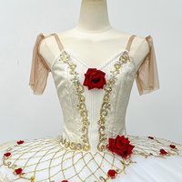Tutù Professionale da Balletto Esmeralda T1916, Ricamato in Oro, per Competizioni e Spettacoli di Danza Classica, Personalizzabile