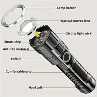 Super Bright Linternas Lanterne de chasse rechargeable haute puissance l Lampe torche longue portée étanche Micro USB Lampe de poche tactique
